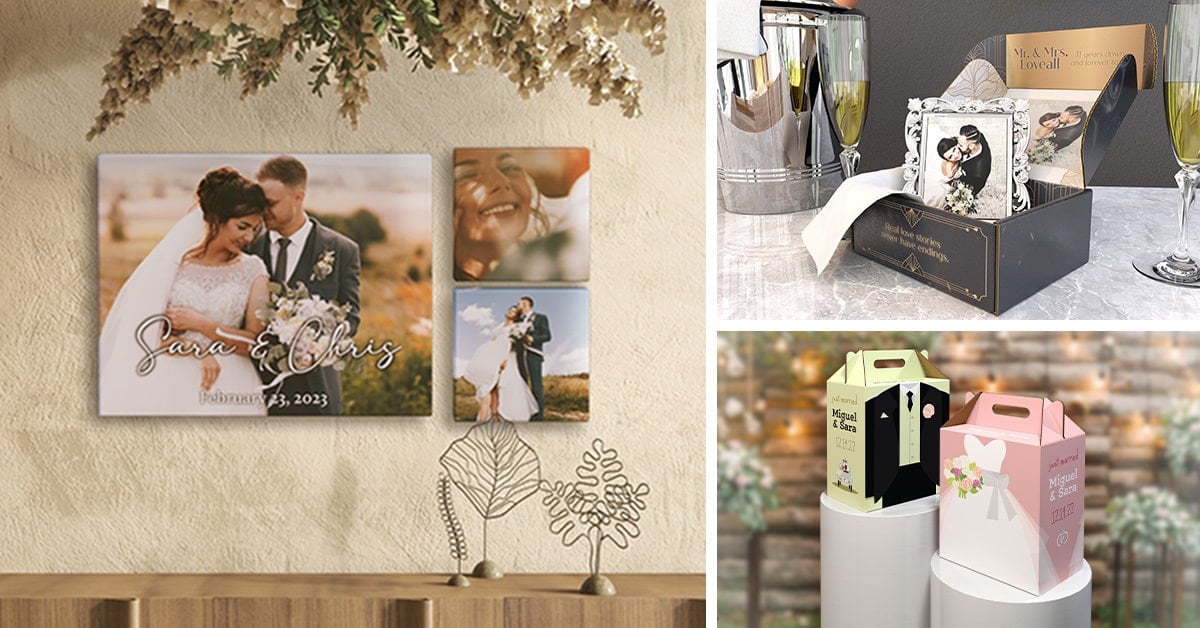 Bridesmaid proposal gift boxes with custom printed packaging