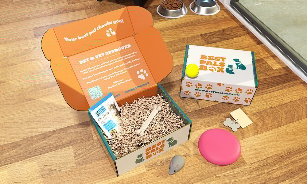 Custom mailer box for cbd oil company.