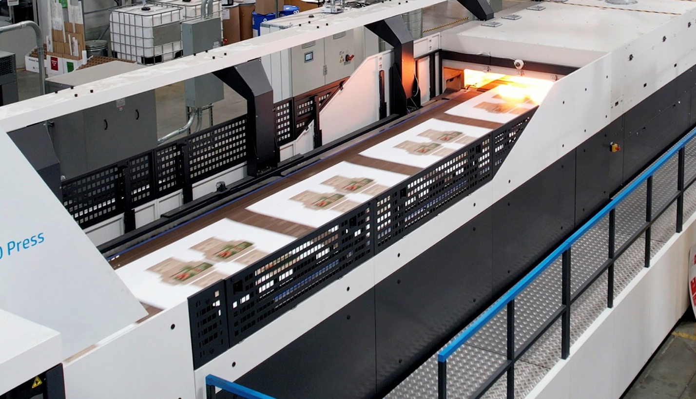 DIYpack HP digital printer at their Pico Rivera, CA facility.