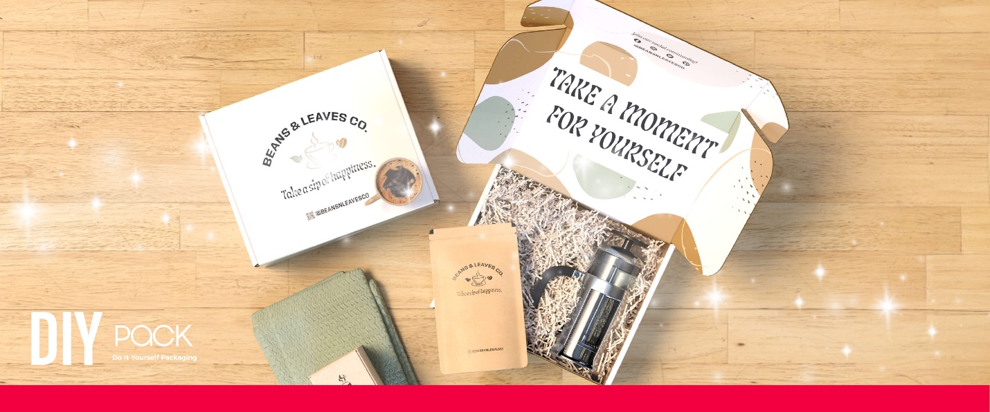 Etsy customer packaging for a coffee and tea brand.