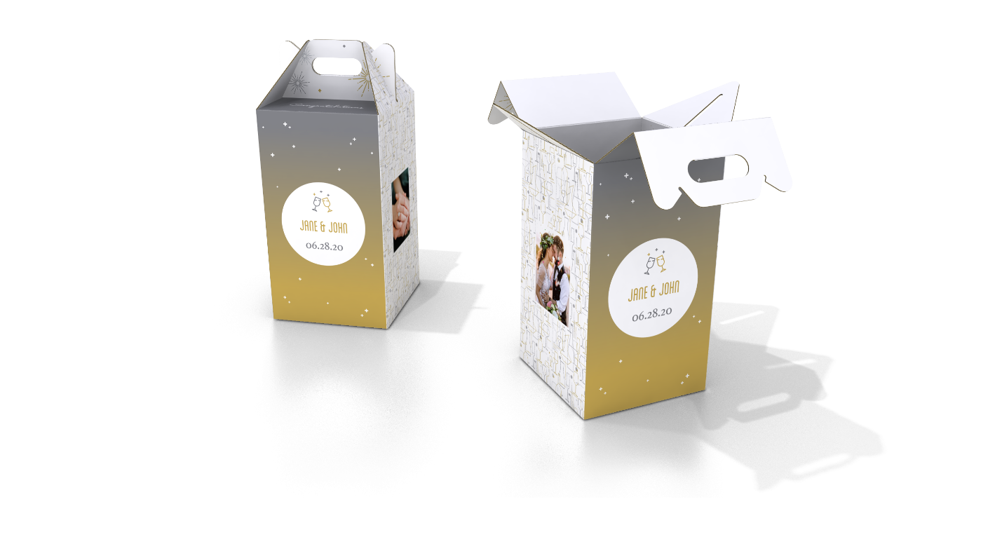 Designing a custom wedding proposal box using the DIYpack Design Studio